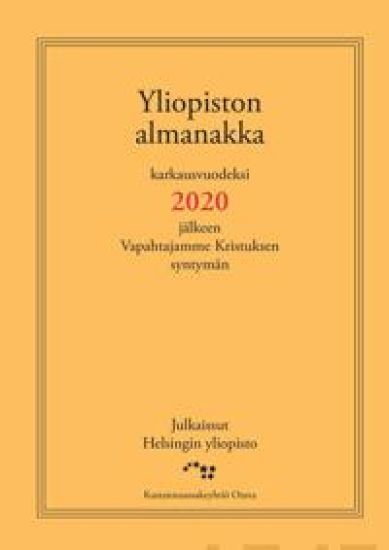 Yliopiston almanakka 2020 (iso)
