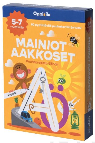 Mainiot aakkoset -puuhakortit 5-7 v