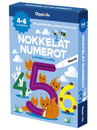Nokkelat numerot -puuhakortit 4-6 v