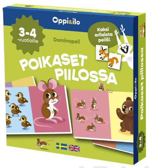 Poikaset piilossa -dominopeli 3-4 v