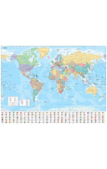 Collins World Wall Paper Map