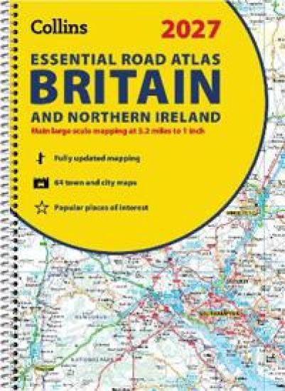 2027 Collins Essential Road Atlas Britain and Northern Ireland