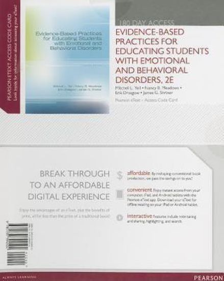 Evidence-Based Practices for Educating Students with Emotional and Behavioral Disorders -- Pearson eText