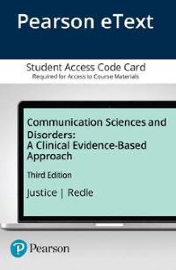 Communication Sciences and Disorders Pearson Etext Access Card