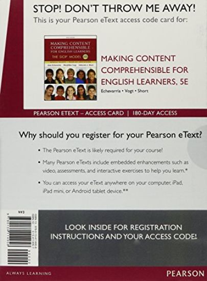 Making Content Comprehensible for English Learners