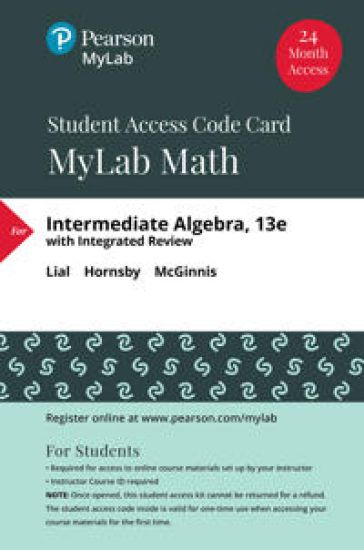 MyLab Math with Pearson eText Access Code (24 Months) for Intermediate Algebra