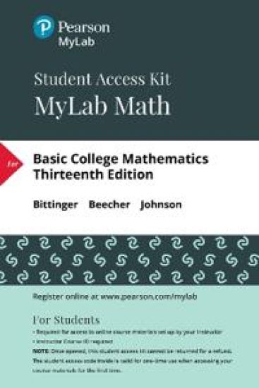 MyLab Math with Pearson eText Access Code (24 Months) for Basic College Mathematics