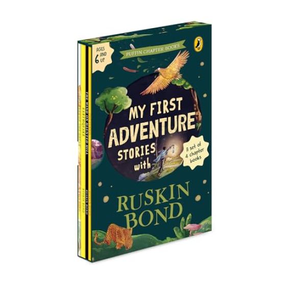 My First Adventure Stories: Ruskin Bond Boxset (Set of 4) | Thrilling Illustrated Adventure Stories of Courage, Curiosity & Exploration | Perfect for Bedtime Reading and Classroom Storytelling | Ages 7+
