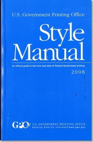 U. S. Government Printing Office Style Manual