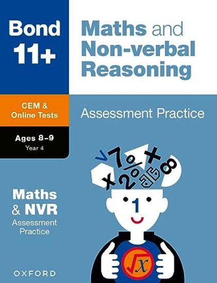 Bond 11+: Bond 11+ CEM MathsNon-verbal Reasoning Assessment Papers 8-9 Years