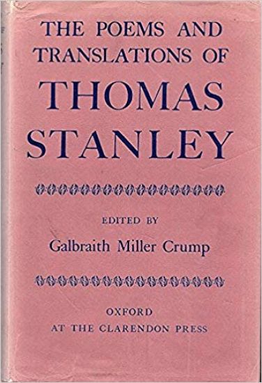 The Poems and Translations of Thomas Stanley