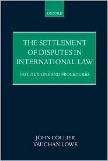 The Settlement of Disputes in International Law