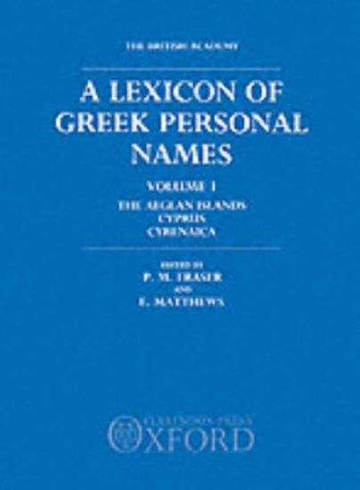 A Lexicon of Greek Personal Names