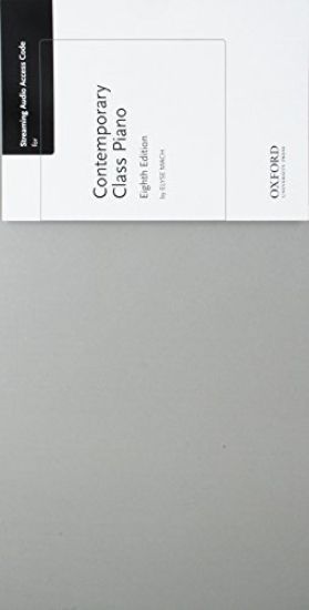 Contemporary Class Piano Streaming Audio Access Code Card