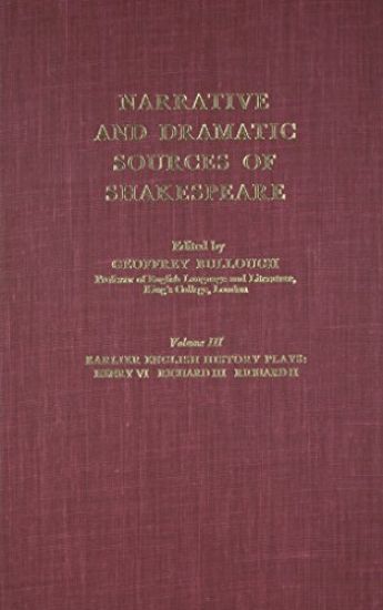 Narrative and Dramatic Sources of Shakespeare