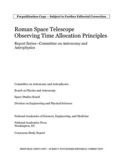 Roman Space Telescope Observations