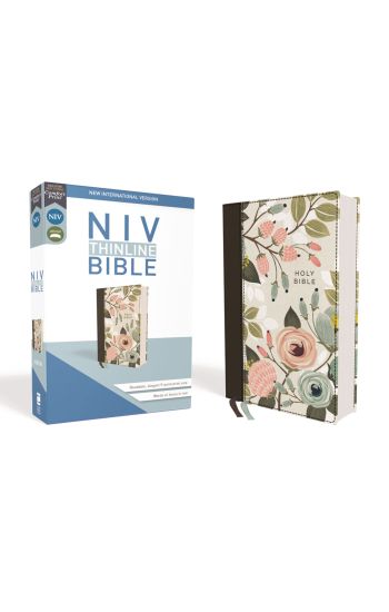 Niv, Thinline Bible, Cloth Over Board, Floral, Red Letter Edition, Comfort Print