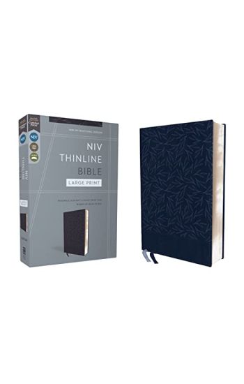 Niv, Thinline Bible, Large Print, Leathersoft, Navy, Red Letter, Comfort Print