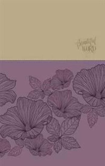 NIV, Beautiful Word Coloring Bible, Large Print, Imitation Leather, Purple/Tan