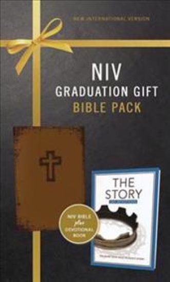 NIV, Graduation Gift, Bible Pack for Him, Brown, Red Letter Edition