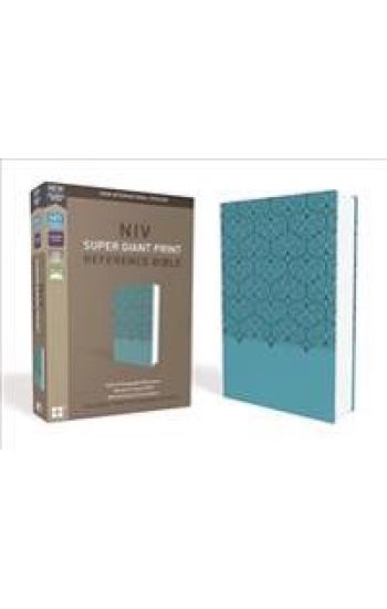 NIV, Super Giant Print Reference Bible, Imitation Leather, Blue, Red Letter Edition