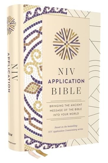 NIV Application Bible, Hardcover, Multi-Cream, Red Letter, Comfort Print: Bringing the Ancient Message of the Bible Into Your World