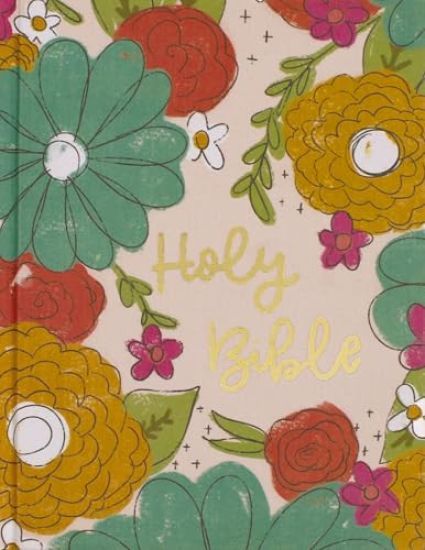 Niv, Artisan Collection Bible, Cloth Over Board, Multi-Color/Floral, Red Letter, Comfort Print