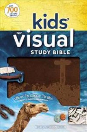 Niv, Kids' Visual Study Bible, Leathersoft, Bronze, Full Color Interior: Explore the Story of the Bible---People, Places, and History