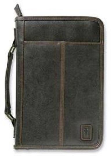 Aviator Leather-Look Brown XL Book and Bible Cover