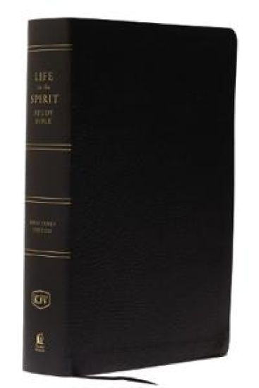 KJV, Life in the Spirit Study Bible, Bonded Leather, Black, Thumb Indexed, Red Letter