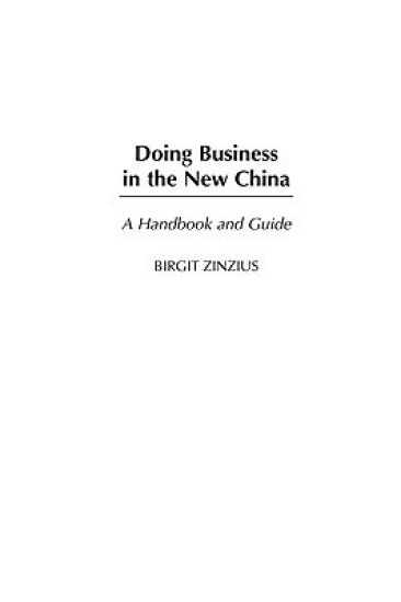 Doing Business in the New China