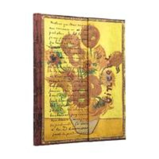 Van Gogh Sunflowers (Embellished Manuscripts Collection) Ultra Unlined Hardcover Journal (Elastic Band Closure)