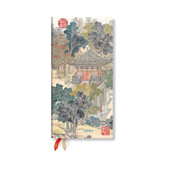 2027 Golden Age of Prosperity Slim Horizontal Hardcover 12-Month Weekly Planner, 160pg, 100gsm by Paperblanks (an Era in Jinling)