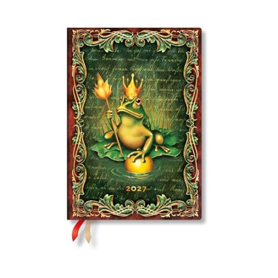 2027 the Brothers Grimm, Frog Prince MIDI Horizontal Hardcover 12-Month Weekly Planner, 160pg, 100gsm by Paperblanks (Fairy Tale Collection)