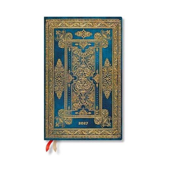 2027 Blue Luxe Maxi Horizontal Hardcover 12-Month Weekly Planner, 160pg, 100gsm by Paperblanks (Luxe Design)