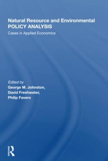 Natural Resource And Environmental Policy Analysis
