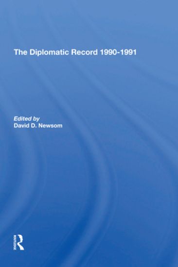 The Diplomatic Record 19901991