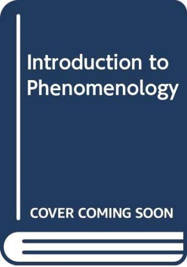 Introduction to phenomenology