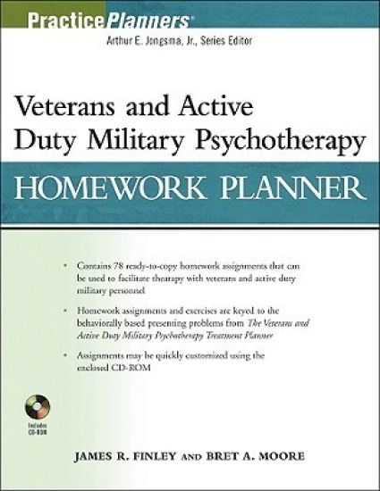 Veterans and Active Duty Military Psychotherapy Homework Planner