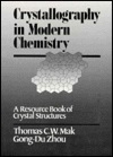 Crystallography in Modern Chemistry