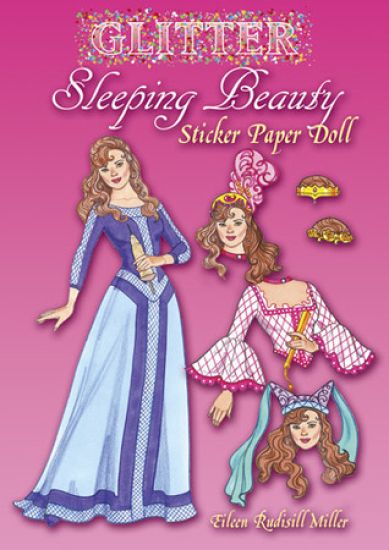 Glitter Sleeping Beauty Sticker Paper Doll