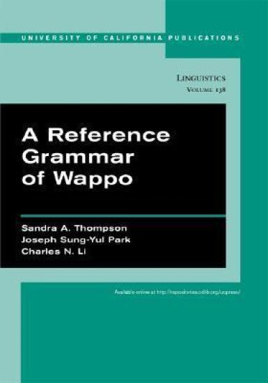 Kansikuva: A Reference Grammar of Wappo