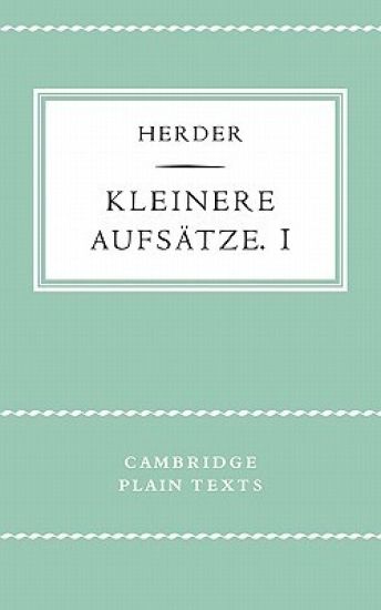 Kleinere Aufsätze I