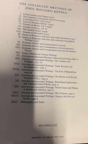 Collected Writings of John Maynard Keynes