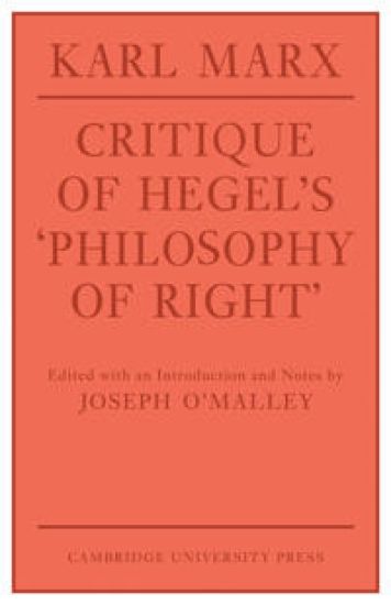 Critique of Hegel's 'Philosophy Of Right'