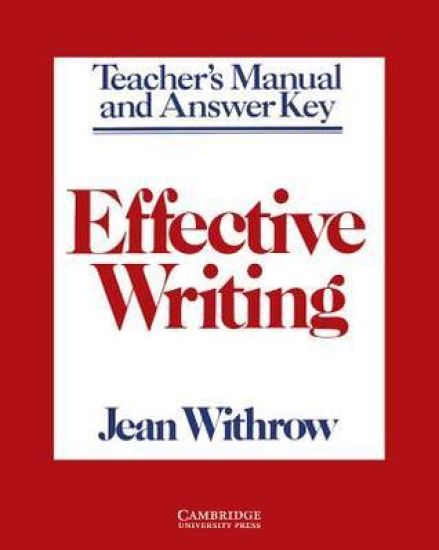 Effective Writing Teacher's manual