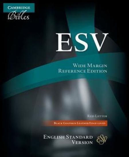 ESV Aquila Wide Margin Reference Bible, Black Goatskin Leather Edge-lined, Red-letter Text, ES746:XRME