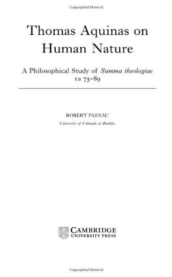 Thomas Aquinas on Human Nature
