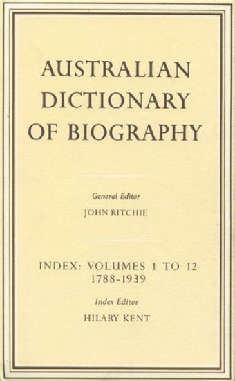 Australian Dictionary of Biography Index
