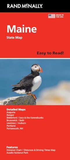 Rand McNally Easy to Read: Maine State Map